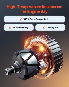 Alternator auto VEVOR 11185 Chevrolet Impala LSLT 35L LTZ 39L Monte Carlo V6 - Img 5