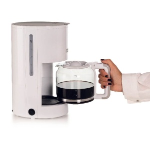 Aparat de cafea cu filtru Ariete Breakfast 1395, aparat de cafea americano, pana la 12 cani, indicator de nivel al apei, placa incalzita, filtru lavabil si suport de filtru, protectie impotriva picaturii, alb - Img 3