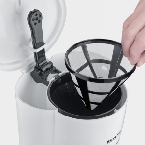 Aparat de cafea cu filtru SEVERIN cu ulcior de sticla aparat de cafea cu filtru permanent pentru pana la 10 cani 125 L cu placa de incalzire si oprire - Img 6