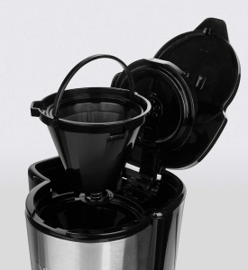Aparat de cafea Russell Hobbs Mini [cap de dus pentru extractie si aroma optime] Compact (max 5 cani, ulcior de sticla de 0,6 l, inclusiv filtru permanent, placa de incalzire) aparat de cafea cu filtru compact mic 24210-56 - Img 5