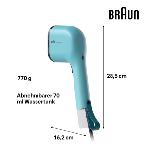 Aparat de calcat vertical Braun QuickStyle 3 GS3013GR 1100W rezervor detasabil verde - Img 3
