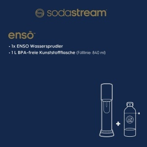 Aparat de carbonatare SodaStream Enso Premium Design din otel inoxidabil Culoare argintie Sistem simplu de schimb CO2 - Img 3