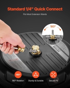 Aparat de curatat suprafete VEVOR QD-XDP06, 385 mm, 3000 PSI, cu 2 duze - Img 4