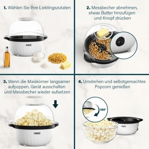 Aparat de facut popcorn Princess 292980, 4.5L, 450W, cu functii de top - Img 6