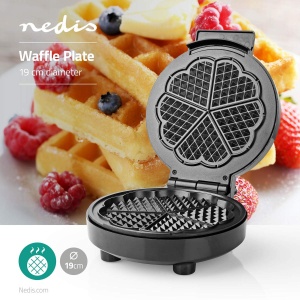 Aparat de facut waffles - 5 forme inima - 1000 W - 19 cm - Img 2