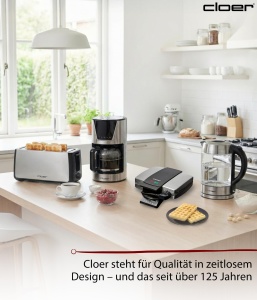 Aparat de facut waffles Cloer 1445, 930 W, 2 Waffeln, inox - Img 7