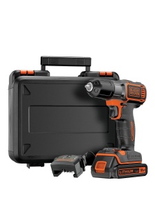 Aparat de gaurit cu acumulator BlackDecker 18V, 1.5Ah, cu AutoSense si cutie - Img 2