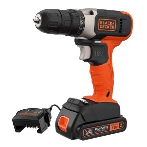 Aparat de gaurit si insurubat BLACKDECKER BCD001C1-QW, 18V, 37 Nm, cu acumulator si incarcator