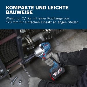 Aparat de insurubat Bosch GDS 18V-780, 780 Nm, 2.1 kg, 12 inch - Img 3