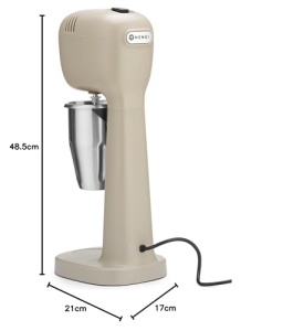 Aparat de milkshake HENDI, incl. 2 pahare de blender (otel inoxidabil si policarbonat) si 4 agitatoare interschimbabile, mixer de bauturi, Frappes, mixer de bauturi, 230V/400W, 170x196x(H)490mm, caramel - Img 10
