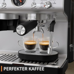Aparat de portafiltru manual Krups Precision cu rasnita, aparat de cafea barista cu interfata de control intuitiva, setari de pre-infuzie, espressor cu bagheta de abur, incalzire rapida, XP801T10 - Img 7