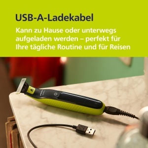 Aparat de ras electric Philips OneBlade 360, 2 lame 360, 3 piepteni (135mm), waterproof - Img 6