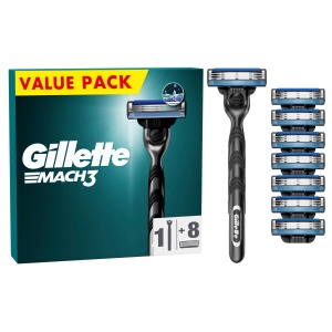 Aparat de ras Gillette Mach3 8 rezerve 3 lame design ergonomic