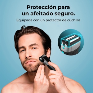 Aparat de tuns barba fara fir Cecotec, aparat de ras cu folie PrecisionCare X-Trimm Triple. 3 lame din otel inoxidabil, afisaj, autonomie de 60 de minute, protectie IPX6. - Img 8