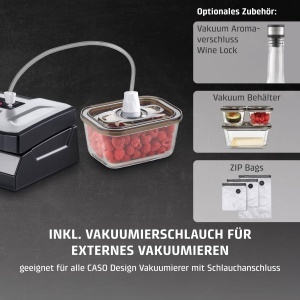 Aparat de vidat alimente CASO VRH 690, 150 cicluri, 20 Lmin, cu accesorii - Img 8