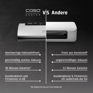 Aparat de vidat CASO VC15, inox, cu functie de sudare si 10 pungi incluse - Img 8