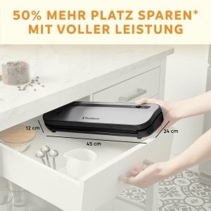 Aparat de vidat FoodSaver VS1290X, design compact, 50 economie spatiu, 1 rola - Img 3