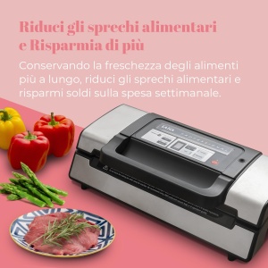 Aparat de vidat Laica VT3120, inox, functie marinare rapida, 2 role - Img 7