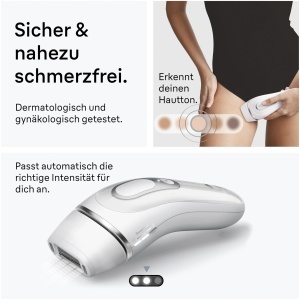 Aparat IPL Braun Silk Expert Pro 3 PL3222, Epilare Durabila, Alb-Argintiu - Img 6