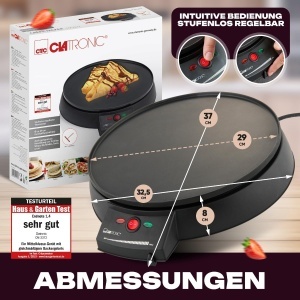 Aparat pentru clatite Clatronic CM 3372, 900W, antiaderent, 29 cm - Img 6