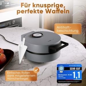Aparat pentru clatite Clatronic HA 3833, 1200W, antiaderent, cu control braunare - Img 2