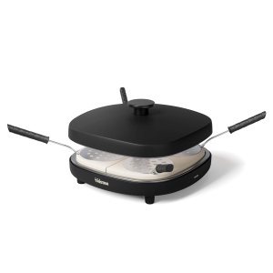 Aparat pentru pizza Tristar PZ-9174 900W 25x25 cm 4 persoane placi ceramice antiaderente - Img 5