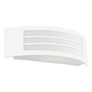 Aplica de perete exterior EGLO Leiros, metal alb, IP44, E27, 31 cm