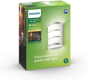 Aplica de perete exterior Philips Python 55W LED Argintiu IP44 Rezistenta la apa - Img 8