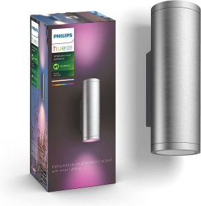 Aplica de perete smart pentru exterior Philips Hue Appear, lumina alba si colorata, control vocal