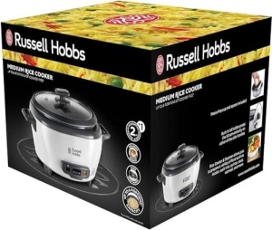 Aragaz de orez Russell Hobbs mic [mediu] 0,8 l incl. insertie pentru abur (functie de mentinere la cald, oala de gatit cu acoperire antiaderenta, lingura de orez si ceasca de masurare, aragaz lent pentru legume si peste etc.) 27030-56 - Img 3