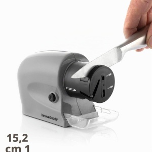 Ascutitor electric InnovaGoods 6-in-1, compact, gri, din plastic - Img 8