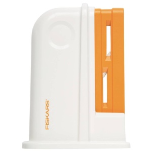 Ascutitor universal pentru foarfece Fiskars, cu capete ceramice, albportocaliu - Img 1