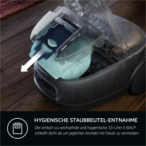 Aspirator AEG HYGIENIC 6000, 850 W, cu filtru Anti-Alergen, Alb - Img 4