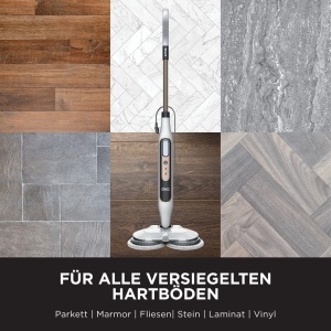 Aspirator cu aburi Shark S8201EU, 2 pad-uri rotative, 3 nivele de abur, albgri - Img 7