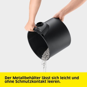 Aspirator de cenusa si aspirator uscat Karcher AD 2 perfect pentru curatarea cosului de fum si curatarea sobelor pe peleti (cu curatare cu filtru, recipient metalic de 14 litri, curatare fara contact cu murdaria), Negru - Img 6
