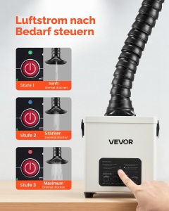 Aspirator de fum VEVOR DX50, 180 mh, 3 filtre, motor fara perii - Img 4
