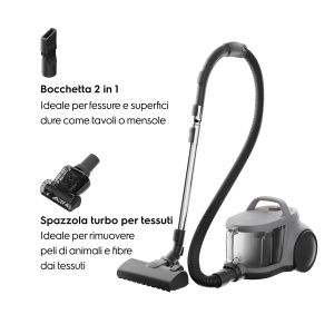 Aspirator Electrolux Animal 500 EL51A2UG TurboTextile Recipient 2L Gri Raza 9m - Img 2