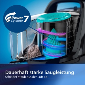 Aspirator fara sac Philips FC9555/09 PowerPro Active (650 W, volum de praf de 1,5 L, incl. mini perie de aspiratie turbo, duza pentru podea tare) - Img 7