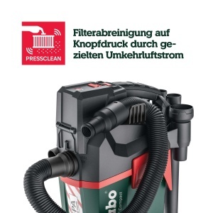 Aspirator Metabo AS 18 HEPA PC Compact, 18V, cu functie de suflare - Img 8