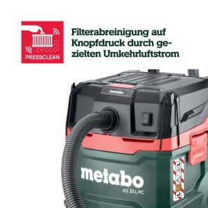 Aspirator Metabo AS 20 L PC, putere 1200W, certificat pentru praf clasa L - Img 7