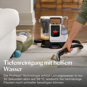 Aspirator pentru pete BISSELL SpotClean ProHeat Advanced, 1125W, compact, cu cablu - Img 3