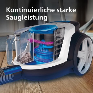 Aspirator Philips PowerPro Compact FC933209, 900 W, Filtru Allergy H13, 1.5L, Alb - Img 4
