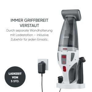 Aspirator portabil Severin HV 7146, 4-in-1, 30 min autonomie, alb-gri-rosu - Img 4