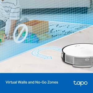 Aspirator robot de navigatie Tapo RV20 Mop MagSlim LiDAR cu functie de stergere, moduri de aspiratie in 4 etape de 2700Pa, curatare silentioasa de 51 dB, baterie de 2600 mAh, incarcare automata, accepta controlul prin Alexa Alexa si Google - Img 8