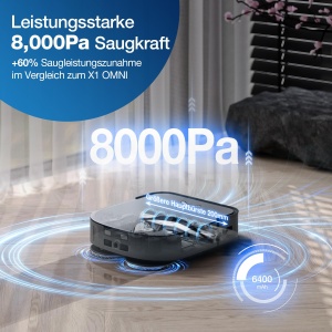 Aspirator Robot ECOVACS DEEBOT X2 Omni cu functie de mop, 8000 Pa putere, auto-curatare - Img 4