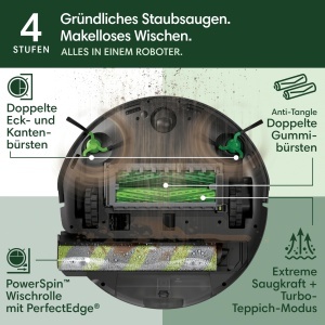 Aspirator robot iRobot Roomba Max 705 Combo cu AutoWash Dock, auto-curatare, LiDAR - Img 4