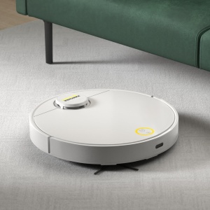 Aspirator robot Karcher RCV 3 cu functie de stergere, control inteligent al aplicatiei, navigatie laser LiDAR, cartografiere, detectarea camerelor si a obstacolelor, 2500 Pa, autonomie de 120 min, pentru podele dure si covoare, alb - Img 2