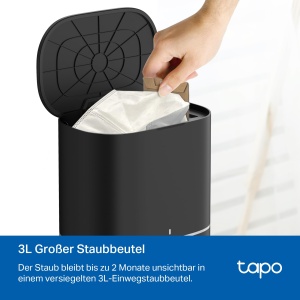 Aspirator robot Tapo RV20 Max Plus cu functie de stergere si statie de aspiratie automata, aspiratie ultra-puternica de 5300 Pa, ultra-subtire de 83 mm, compatibil cu Alexa si controlul vocal Google Assistant, aplicatie - Img 4