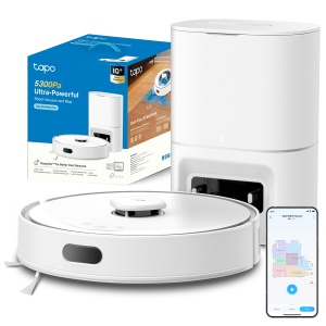 Aspirator robot Tapo RV30 Max Plus, 5300Pa, functie de spalare, alb