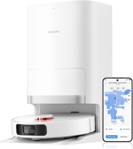 Aspirator robot Xiaomi Robot Vacuum X20+ cu statie de aspiratie si rezervor de apa proaspata si uzata 4L/4L - 2 mop rotativ, cu uscare automata, stergere pana la 280m2, aspiratie 6000Pa, navigatie LDS, toate tipurile de podele - Img 1